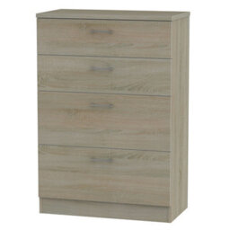 Tenby Ready Assembled Matt Dark Oak Effect 4 Drawer Deep Chest Of Drawers (H)1075mm (W)765mm (D)415mm - thumbnail 1