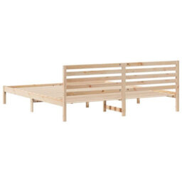 Berkfield Modern With Headboard Brown 180 X 210 Cm Solid Pine Wood - thumbnail 7