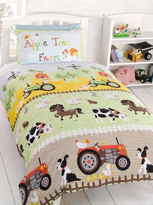 Apple Tree Farm Junior Toddler Duvet Cover & Pillowcase Set - image 1