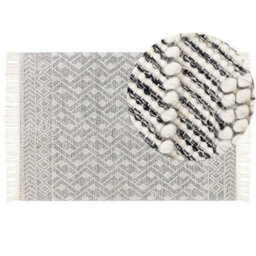 Beliani Rug Kavak Black 160 X 230 Cm Wool - thumbnail 1
