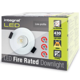 Integral Led 6W Low Profile Fire Rated Downlight With Integrated Bulb - 3000K / 510Lm - thumbnail 5