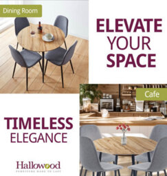 Hallowood Furniture Cullompton Round Dining Table With Light Oak Effect Top (90Cm) With 4 Chairs - thumbnail 6
