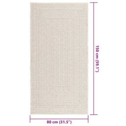 Vidaxl Rug Zizur Cream 80X150 Cm Jute Look Indoor And Outdoor - thumbnail 9