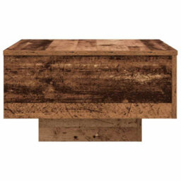 Berkfield Coffee Table With Led Lights Old Wood 55X55X31 Cm - thumbnail 7