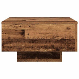Berkfield Coffee Table With Led Lights Old Wood 55X55X31 Cm - thumbnail 6