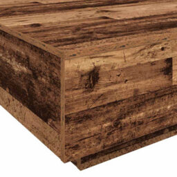 Berkfield Coffee Table With Led Lights Old Wood 55X55X31 Cm - thumbnail 9