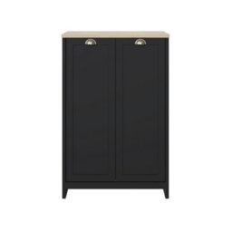 Gfw Lancaster 2 Door Shoe Cabinet Black - thumbnail 5