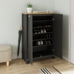 Gfw Lancaster 2 Door Shoe Cabinet Black - thumbnail 2