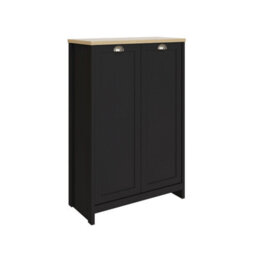 Gfw Lancaster 2 Door Shoe Cabinet Black - thumbnail 3