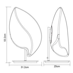 Luminosa Lighting Luminosa Natura Table Lamp 2 Light E27 Small Outdoor Ip44, Matt White/opal White - thumbnail 7