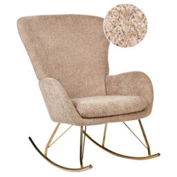Beliani Rocking Chair Anaset Boucle Beige