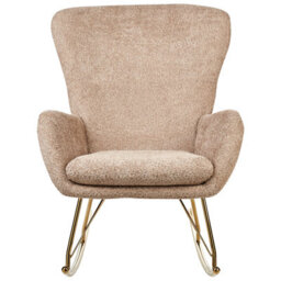 Beliani Rocking Chair Anaset Boucle Sand Beige - thumbnail 4