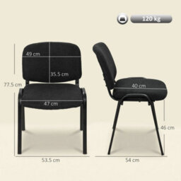 Meeting Chair, Stackable Ergonomic Office Chair With Padded Seat - thumbnail 2