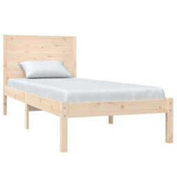 Berkfield Bed Frame Solid Wood 75X190 Cm 2Ft6 Small Single - thumbnail 3