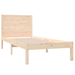 Berkfield Bed Frame Solid Wood 75X190 Cm 2Ft6 Small Single - thumbnail 4