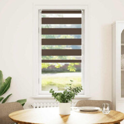 Walplus Coffee Zebra Blind 60 X 120 Cm - Light Filtering Roller Blind With Hardware - thumbnail 1