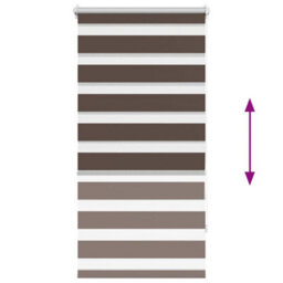 Walplus Coffee Zebra Blind 60 X 120 Cm - Light Filtering Roller Blind With Hardware - thumbnail 5
