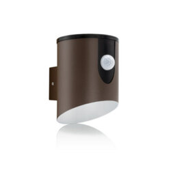 Auraglow Battery Powered Pir Motion Sensor Wall Light - Hixon - Brown - thumbnail 2