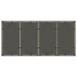 Berkfield Garden Table With Glass Top Grey 190X90X75 Cm Poly Rattan - thumbnail 7