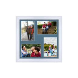 AK Frames 12X12 White Classic Multi Photo Frame With Pompadour Mount - Holds 4 Apertures (4X) 6X4 Photos - thumbnail 1