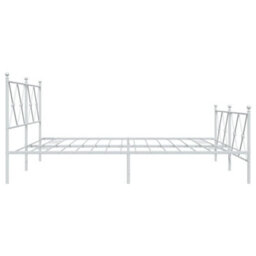 Berkfield Metal Bed Frame Without Mattress With Footboard White 183X213Cm - thumbnail 5