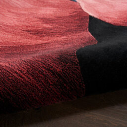 Black Wool Modern Luxurious Easy To Clean Handmade Abstract Optical/ (3D) Dining Room Bedroom And Living Room Rug -168Cm X 226Cm - thumbnail 6