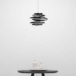 First Choice Lighting Black Metal Swirl Easy Fit Lamp Shade - thumbnail 4