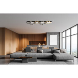 Luminosa Lighting Luminosa Lesina 105X36Cm Integrated Led Semi Flush Ceiling Light Chrome Led 3000K - thumbnail 7