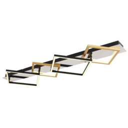 Luminosa Lighting Luminosa Lesina 105X36Cm Integrated Led Semi Flush Ceiling Light Chrome Led 3000K - thumbnail 1