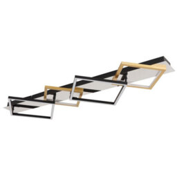 Luminosa Lighting Luminosa Lesina 105X36Cm Integrated Led Semi Flush Ceiling Light Chrome Led 3000K - thumbnail 2