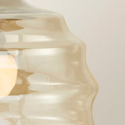 Valuelights Patty Champagne Bubble Glass Easy Fit Ceiling Lamp Shade (D)22Cm - thumbnail 5