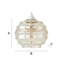 Valuelights Patty Champagne Bubble Glass Easy Fit Ceiling Lamp Shade (D)22Cm - thumbnail 8