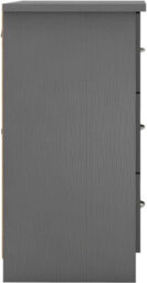 Seconique Nevada 6 Drawer Chest Of Drawers 3D Effect Grey - thumbnail 4