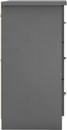 Seconique Nevada 6 Drawer Chest Of Drawers 3D Effect Grey - thumbnail 5