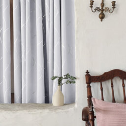 Deconovo Blackout Curtains, Thermal Insulated Curtains, Eyelet Wave Line Foil Printed Curtains W46 X L54 Inch, Silver Grey, 1 Pair - thumbnail 2