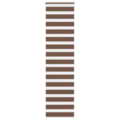 Berkfield Zebra Blind Brown 65X200 Cm Fabric Width 60.9 Cm Polyester - image 1
