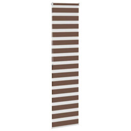 Berkfield Zebra Blind Brown 65X200 Cm Fabric Width 60.9 Cm Polyester - thumbnail 4