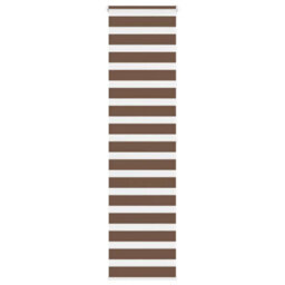 Berkfield Zebra Blind Brown 65X200 Cm Fabric Width 60.9 Cm Polyester - thumbnail 1