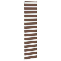 Berkfield Zebra Blind Brown 65X200 Cm Fabric Width 60.9 Cm Polyester - thumbnail 3