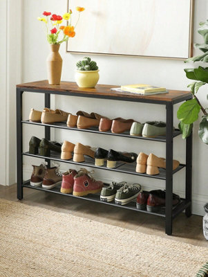 LEDREM Shoe Rack, Shoe Rack, Shoe Organizer, Storage, 100 X 30 X 72 Cm, For Entryway, Living Room, Bedroom, Simple Structure - image 1