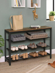 LEDREM Shoe Rack, Shoe Rack, Shoe Organizer, Storage, 100 X 30 X 72 Cm, For Entryway, Living Room, Bedroom, Simple Structure - thumbnail 3