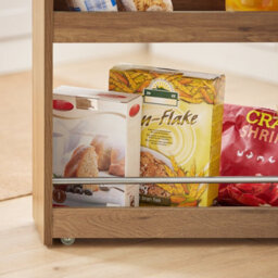 Sobuy Nsr01-Pf,serving Trolley 4 Tier Slide Out Shelf Mobile Storage Rack,w60Xd18Xh81 - thumbnail 4