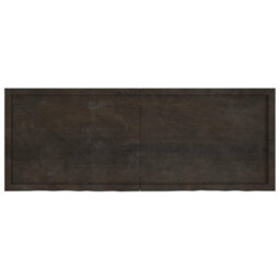 Berkfield Wall Shelf Dark Brown 160X60X(2-6) Cm Treated Solid Wood Oak - thumbnail 5
