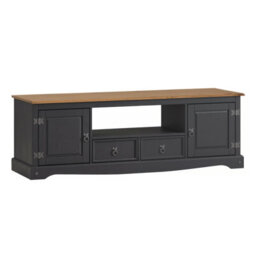 Mercers Furniture Corona Charcoal Large Widescreen Tv Unit - thumbnail 2