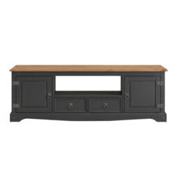 Mercers Furniture Corona Charcoal Large Widescreen Tv Unit - thumbnail 3