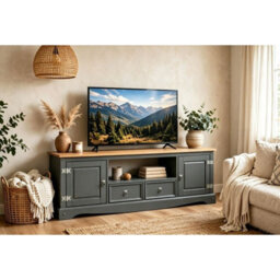 Mercers Furniture Corona Charcoal Large Widescreen Tv Unit - thumbnail 8