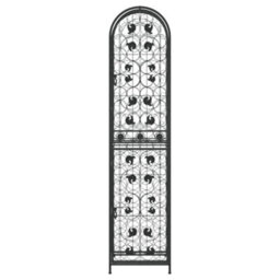 Walplus Wine Rack For 73 Bottles Black 45X36X200 Cm Wrought Iron - thumbnail 3
