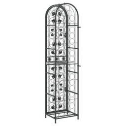 Walplus Wine Rack For 73 Bottles Black 45X36X200 Cm Wrought Iron - thumbnail 5