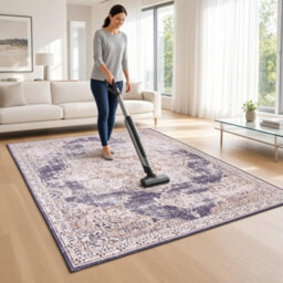 Washable Non Slip Vintage Rug For Living Room Bedroom Kitchen Soft Short Pile Oriental Area Rug 120X170Cm - thumbnail 4