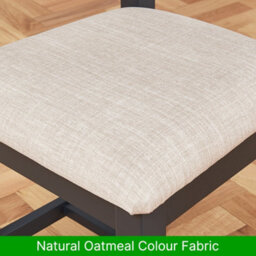 The Furniture Market Cotswold Charcoal Grey Painted Ladder Back Dining Chair With Fabric Seat - thumbnail 5